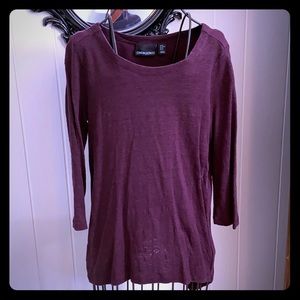 Back slit sweater blouse 💜